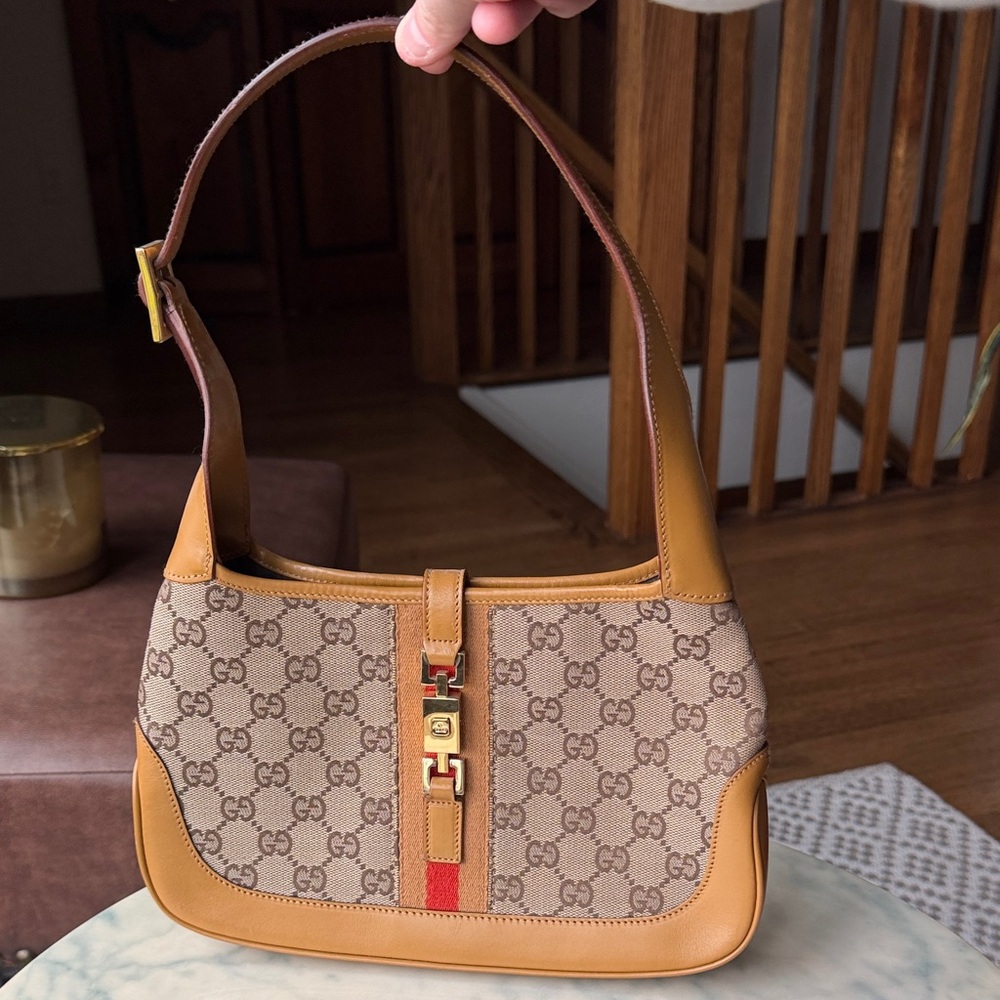 Gucci Beige and Brown Shoulder Bag